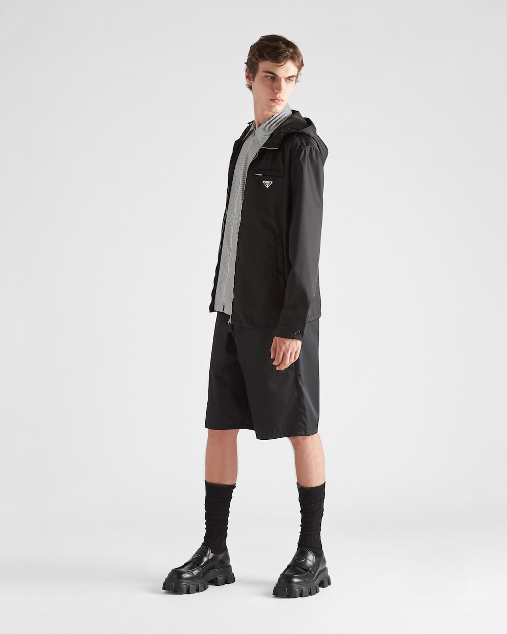 Blouson en Re-Nylon à capuche