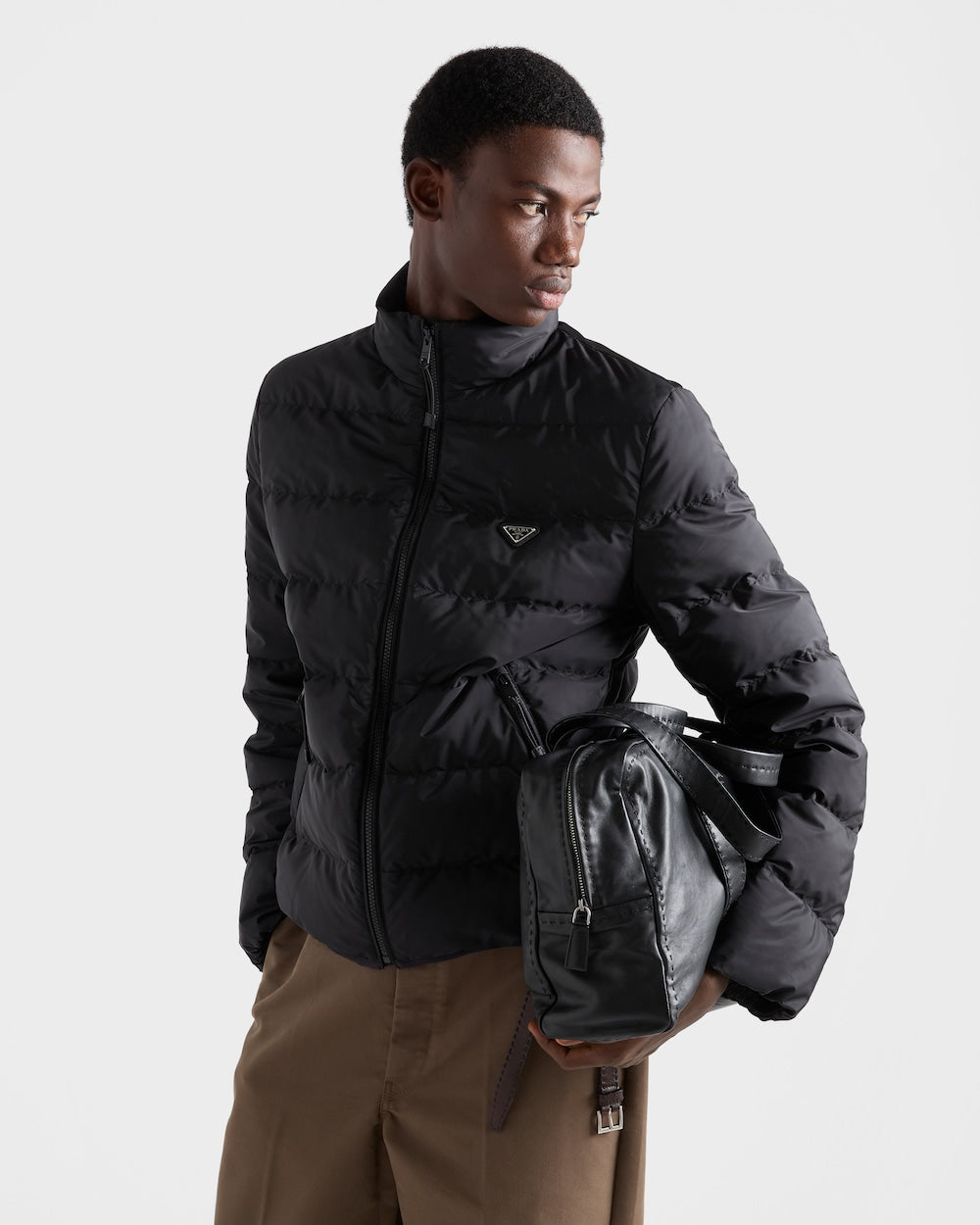 Doudoune en Re-Nylon à matelassage moyen